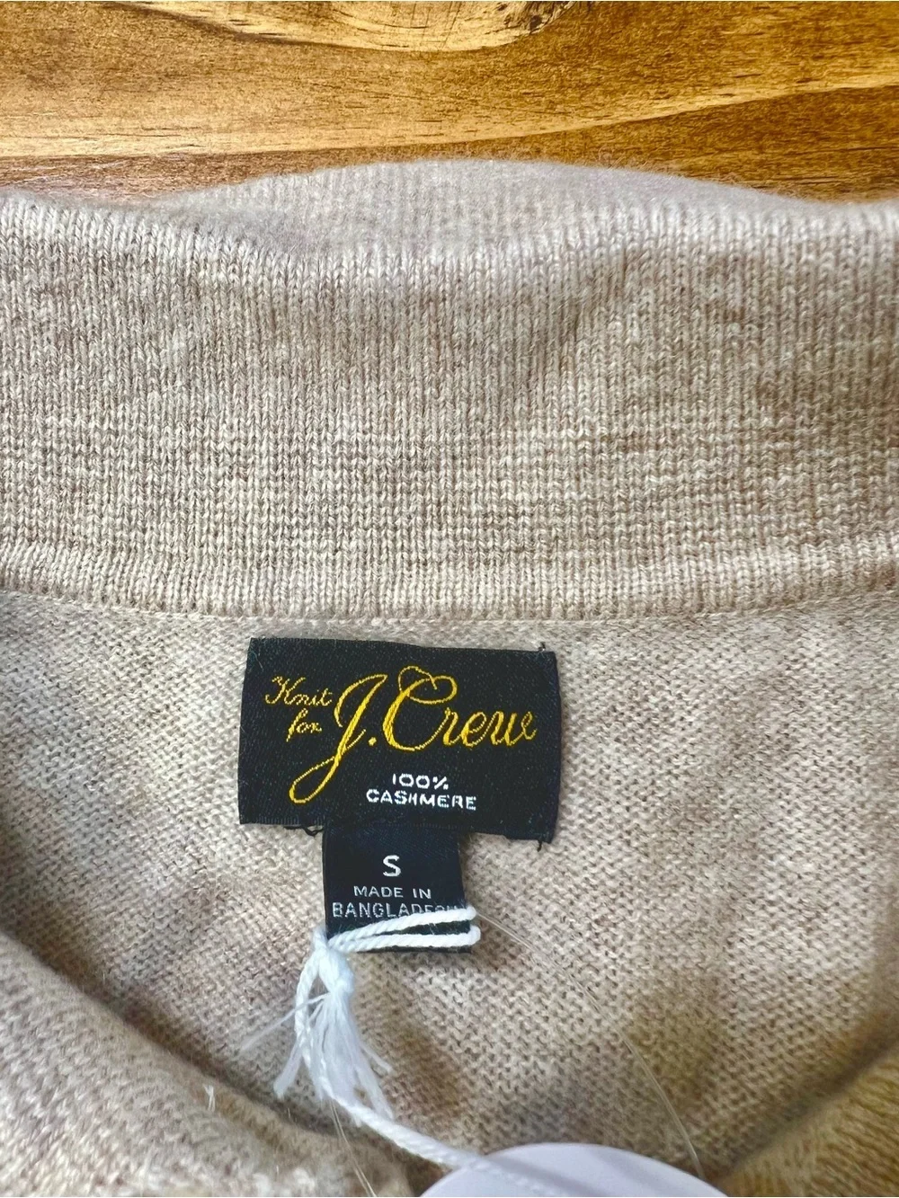 J. Crew Men’s Cashmere collared sweater-polo in Hthr Birch Size Small NWT